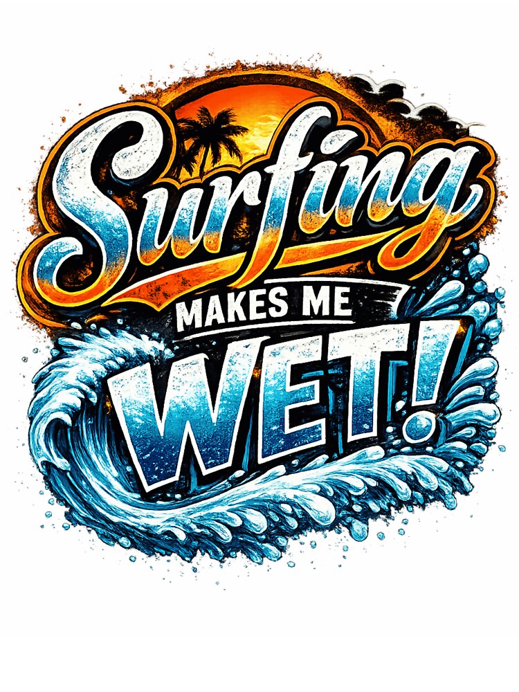 Surfing Makes Me Wet by ttuniques Unisex , , , Long Sleeve Tee