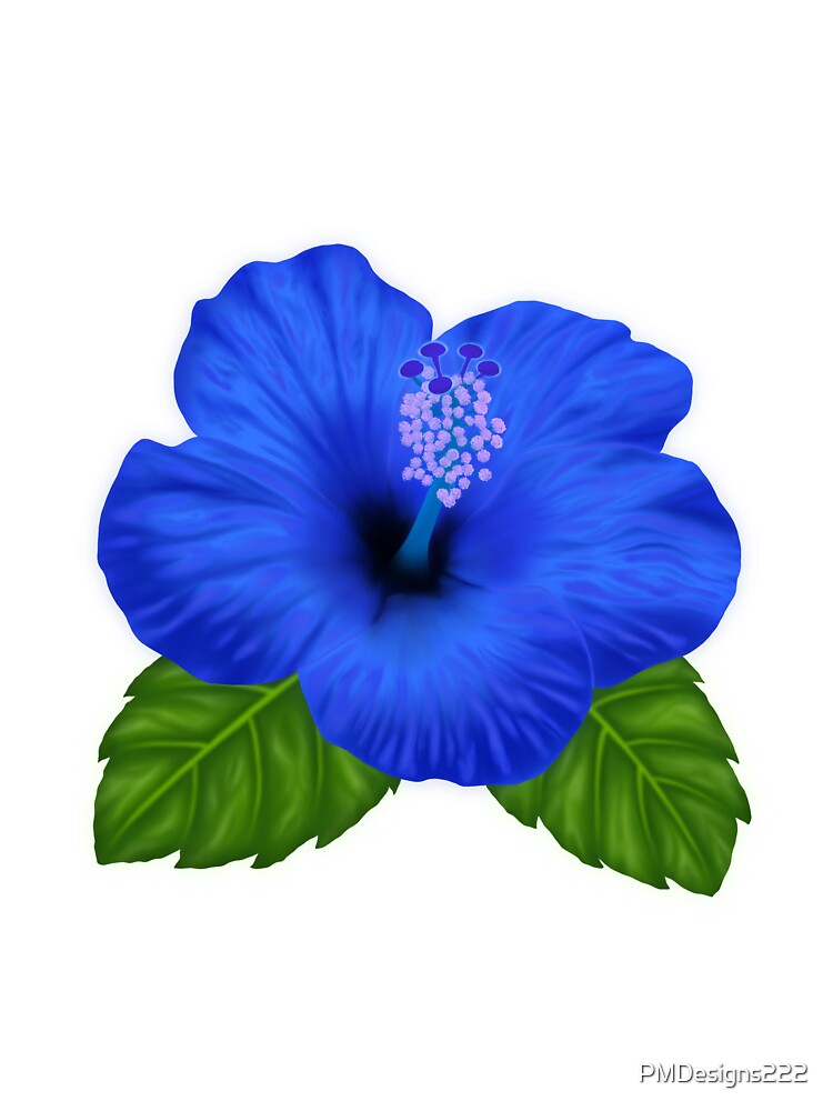 Blue Hibiscus flower by PMDesigns222 Unisex , , , Long Sleeve Tee