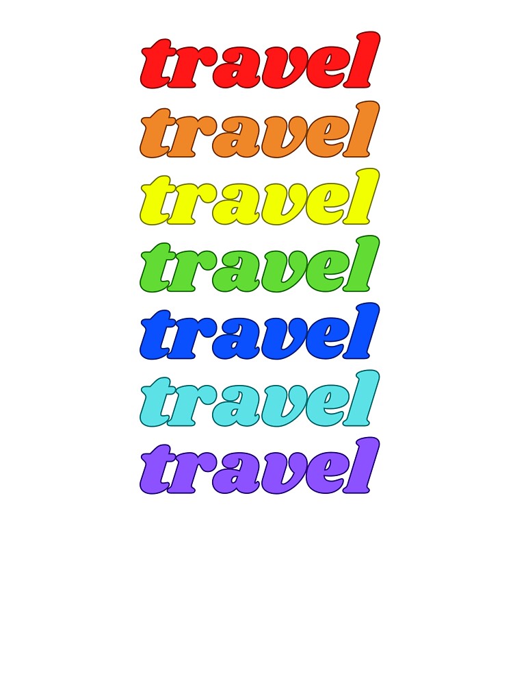 Travel Rainbow by Stepadoda Unisex , , , Long Sleeve Tee