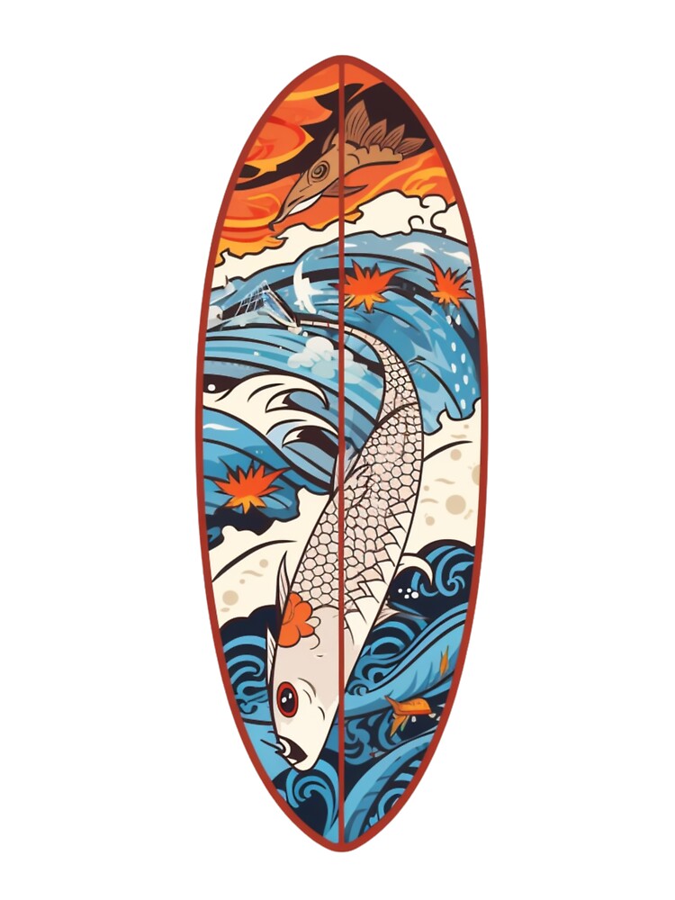 Surfing Fish board by HarriPaloma Unisex , , , Long Sleeve Tee