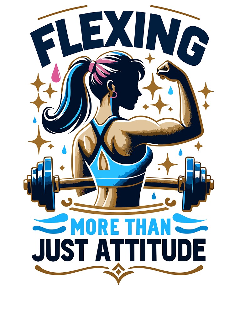 Felxing More Than Just Attitude - Female Fitness by OptimaArt Unisex , , , Long Sleeve Tee