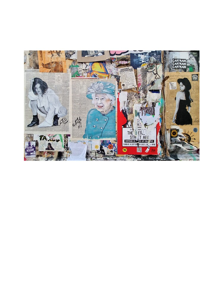 Brick Lane Street Art by Kingrocker Unisex , , , Long Sleeve Tee