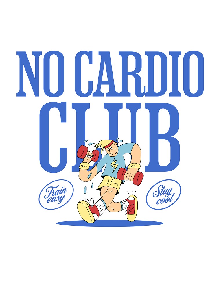 No Cardio Club – Gym Humor Design by ByZimbo Unisex , , , Long Sleeve Tee