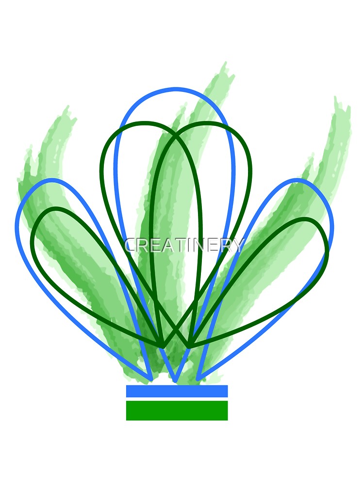 Flower green abstract by CREATINERY Unisex , , , Long Sleeve Tee