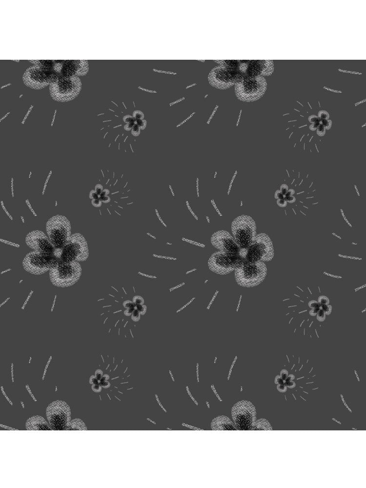 Flower flora stroke simple sketch grey pattern by Yana Mustafina | Boho Soulful Designs Unisex , , , Long Sleeve Tee