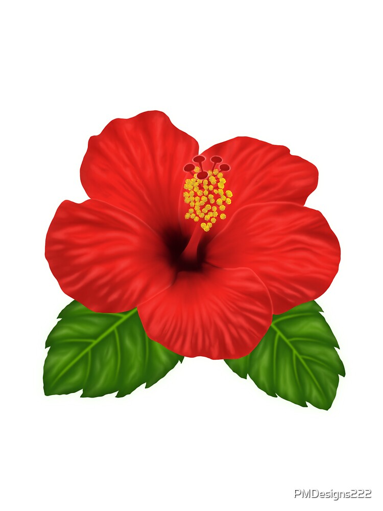 Red Hibiscus flower by PMDesigns222 Unisex , , , Long Sleeve Tee