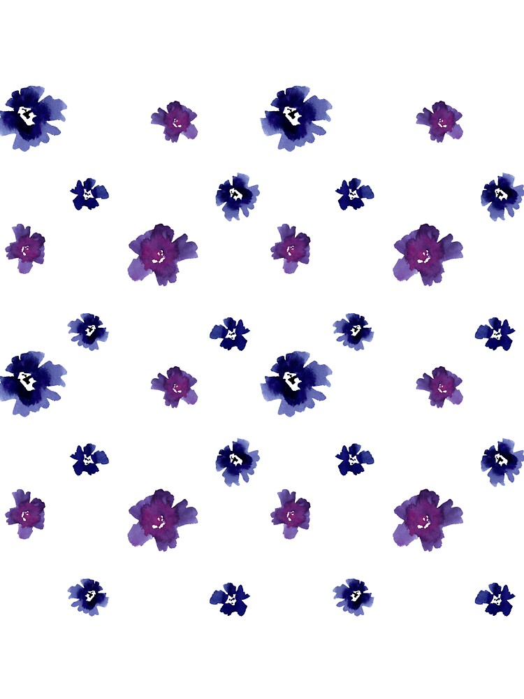 Violet viola flower pattern a watercolor sketch by Yana Mustafina | Boho Soulful Designs Unisex , , , Long Sleeve Tee