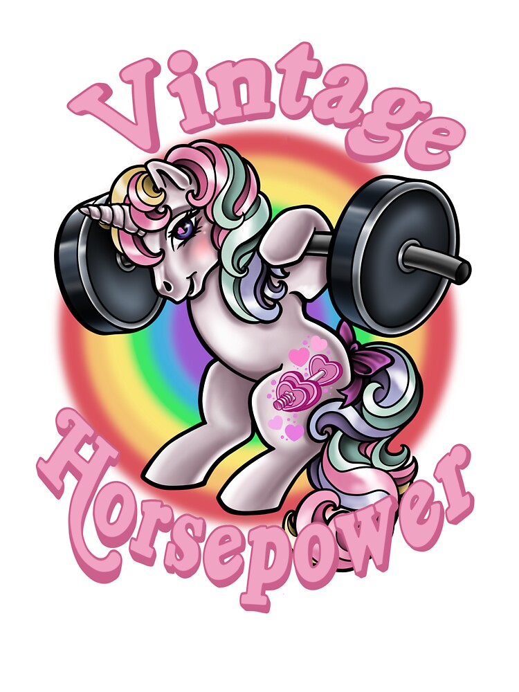 Vintage Horsepower Rainbow by CeceLeeTattoos Unisex , , , Long Sleeve Tee