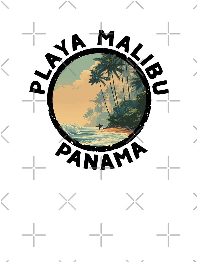 Playa Malibu - Panama (with Black Lettering) by VelvetRoom Unisex , , , Long Sleeve Tee