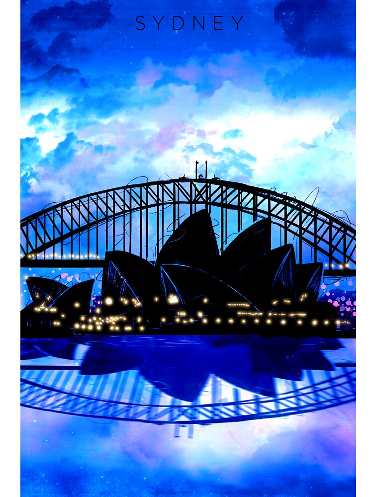 Sydney Australia Travel Art by lynxcollection Unisex , , , Long Sleeve Tee