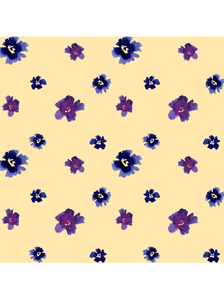 Violet viola flower beige pattern a watercolor by Yana Mustafina | Boho Soulful Designs Unisex , , , Long Sleeve Tee