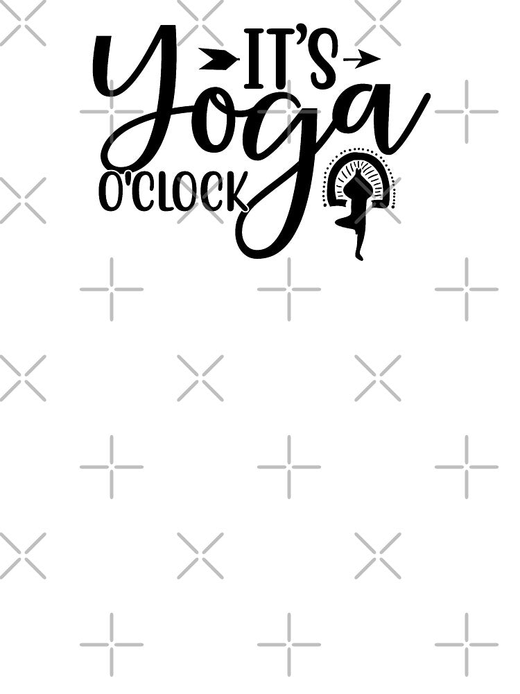 Yoga Quote Its Yoga O' Clock Motivational Saying by SoccaTamam Unisex , , , Long Sleeve Tee