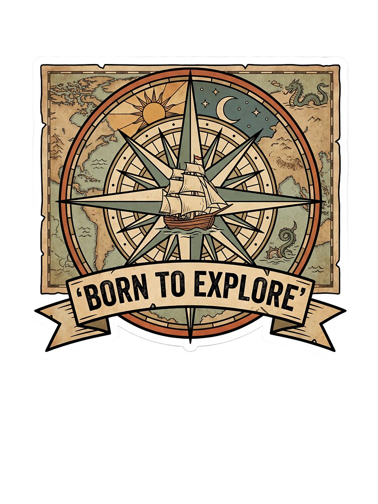 BORN TO EXPLORE by hunteroflions Unisex , , , Long Sleeve Tee
