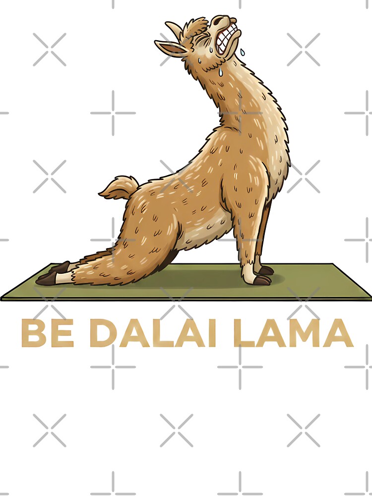 Alpaca Yoga Pun - Be Dalai Lama by OrlyLaWizard Unisex , , , Long Sleeve Tee