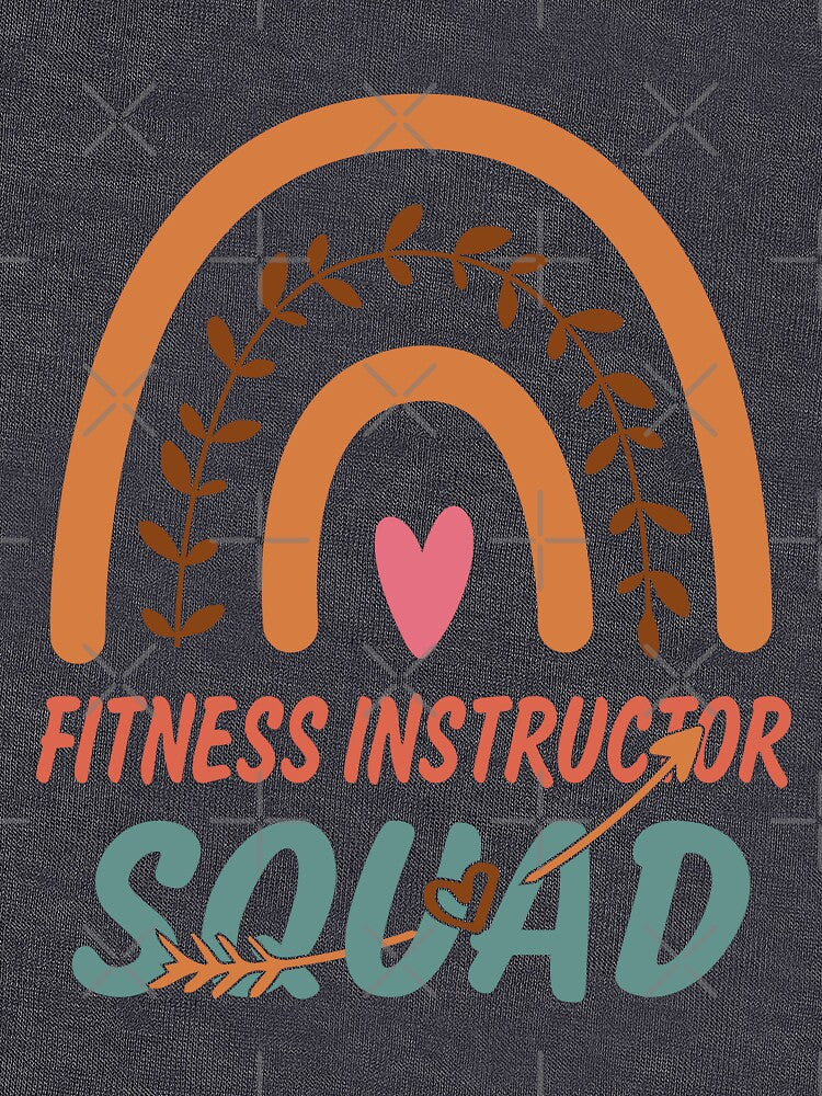 fitness Instructor Squad Rainbow Quote Gift Idea For Men and Womens - Funny fitness Instructor by Mmmm3344