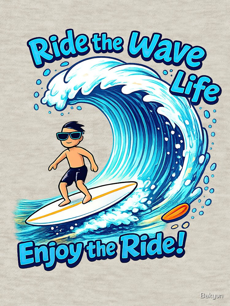 surf Sticker by Bakyun Unisex , , , Long Sleeve Tee