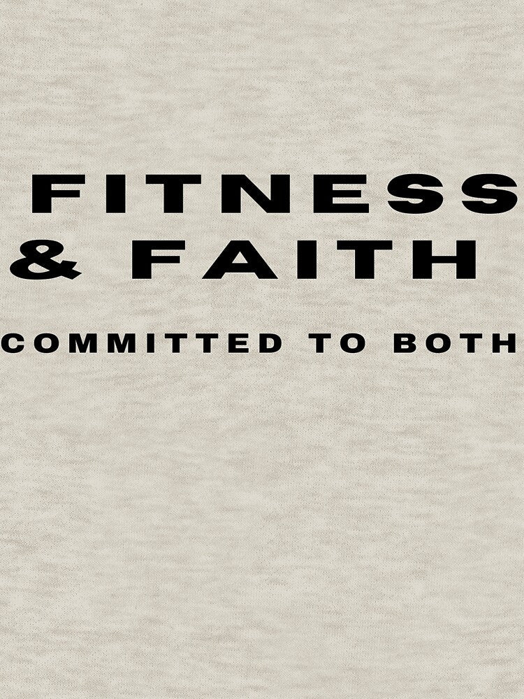 Christian Quote for Men Fitness & Faith Committed to Both by aramida Unisex , , , Long Sleeve Tee
