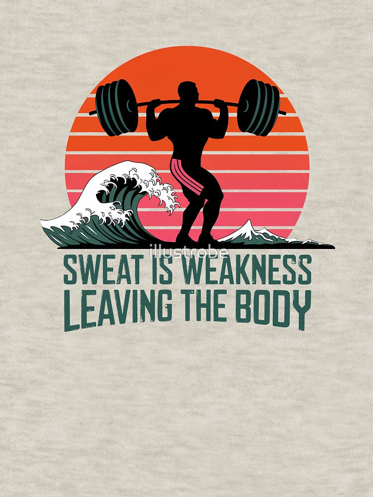 Strength in Sweat: Motivational Fitness Art by Illustrobe Unisex , , , Long Sleeve Tee
