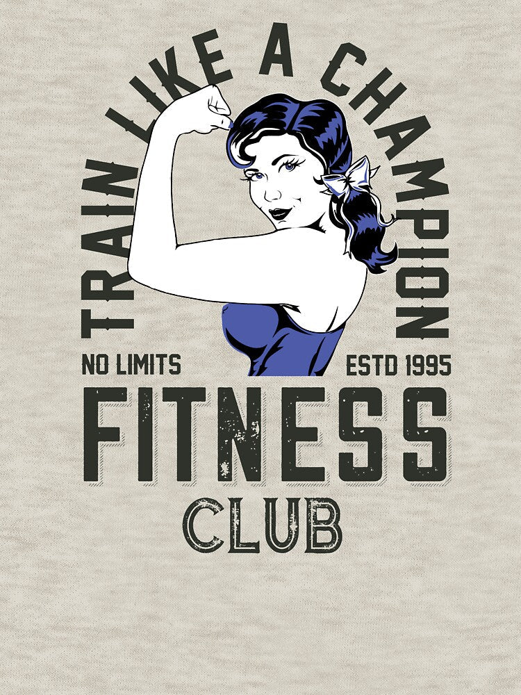 Women's Train Like a Champion Fitness Club by The Masked Designer Unisex , , , Long Sleeve Tee
