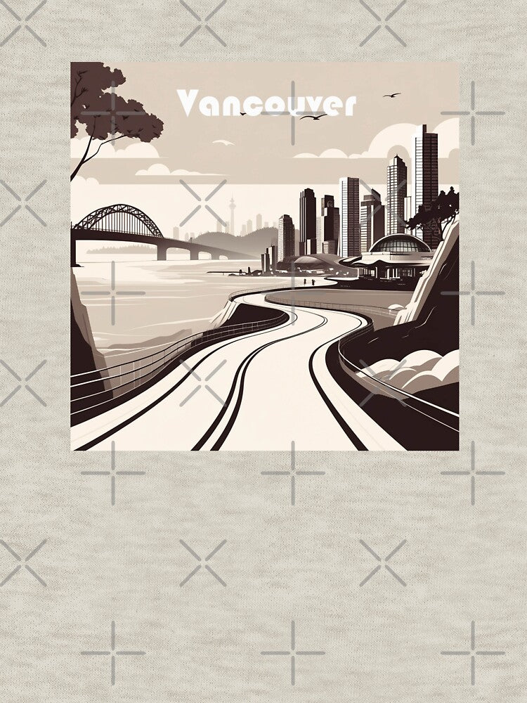 Vancouver Travel Poster by Art_By_Wing Unisex , , , Long Sleeve Tee