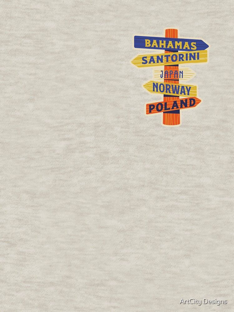 Travel Directions by ArtCity Designs Unisex , , , Long Sleeve Tee