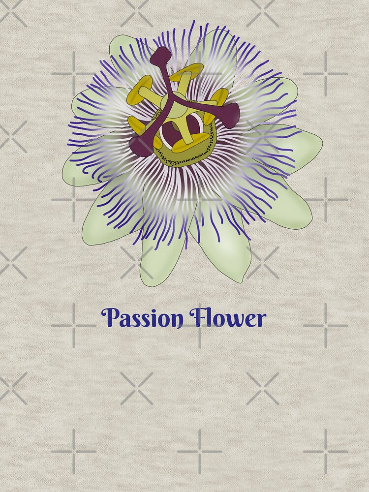 Passion Flower (Passiflora) by Floralfusion Unisex , , , Long Sleeve Tee