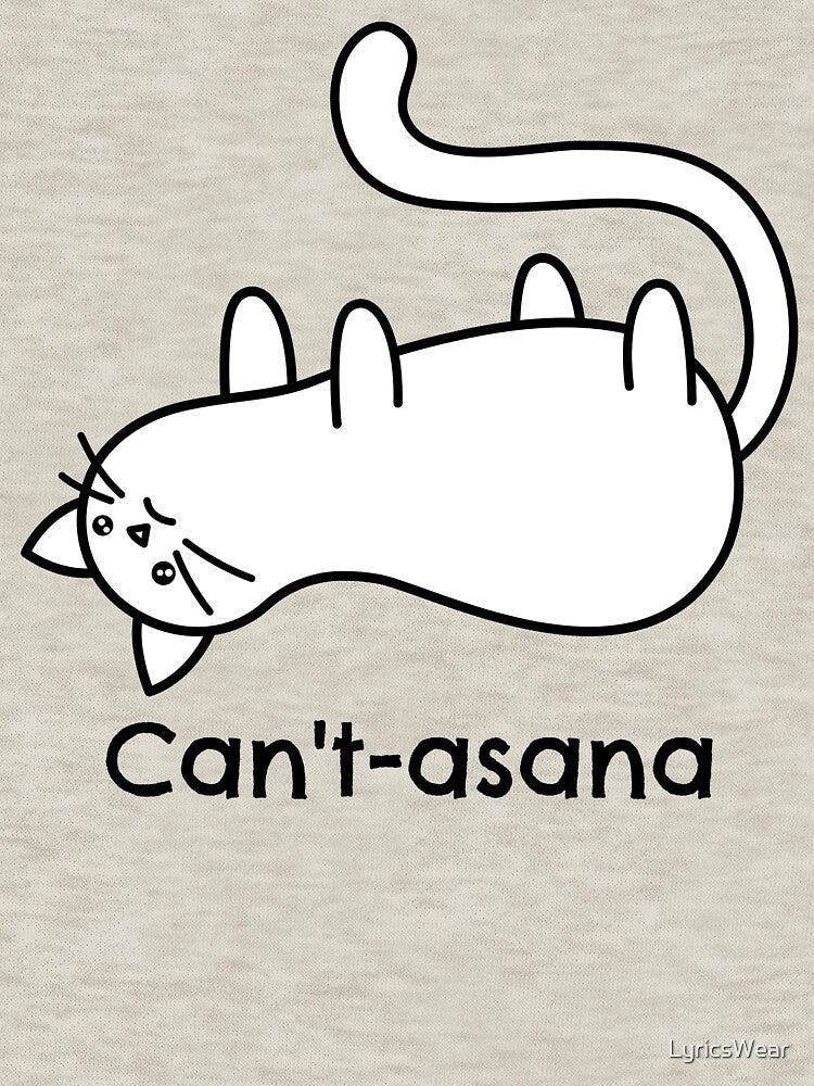 Cat in Savasana Pose: Can't-asana by LyricsWear Unisex , , , Long Sleeve Tee