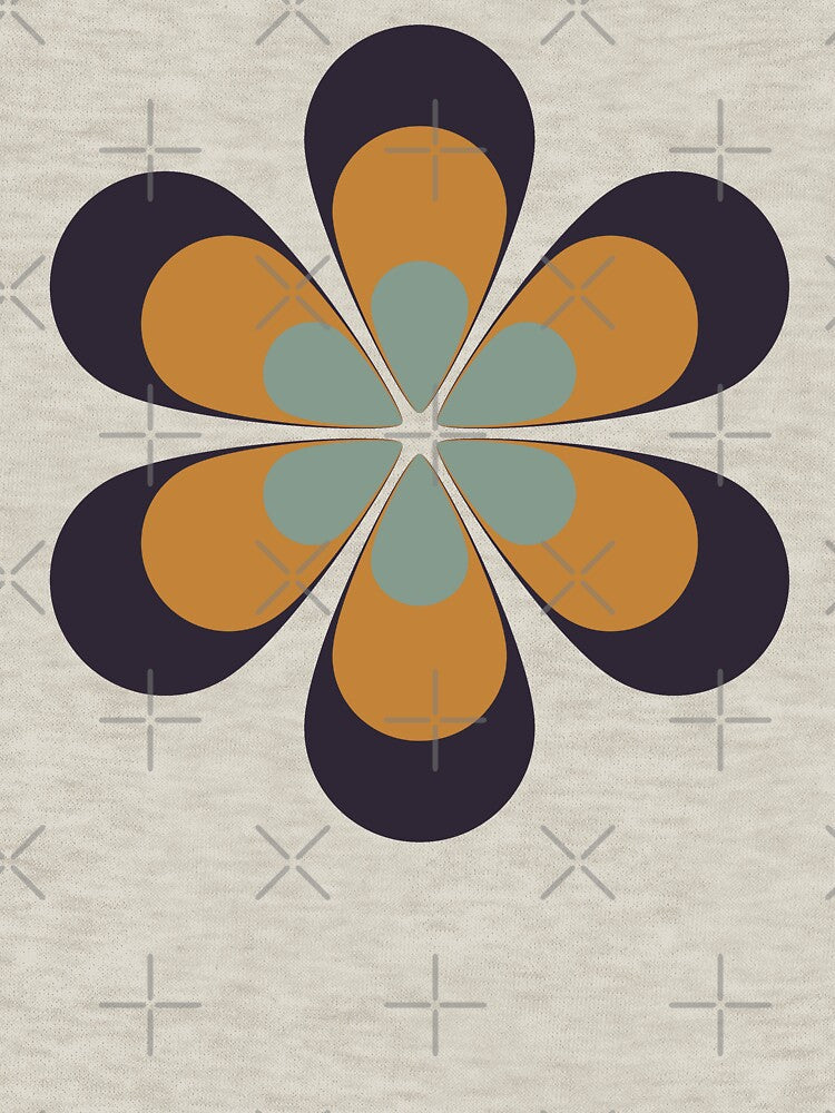 6 Petals Retro Flower by designandclouds Unisex , , , Long Sleeve Tee