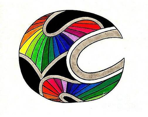 Rainbow Colorful Contemporary Abstract Art Print Unisex , , , Long Sleeve Tee