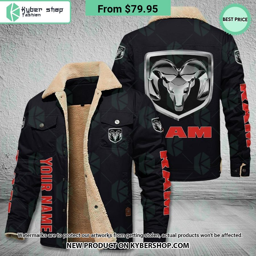 Ram Truck CUSTOM Fleece Leather Jacket