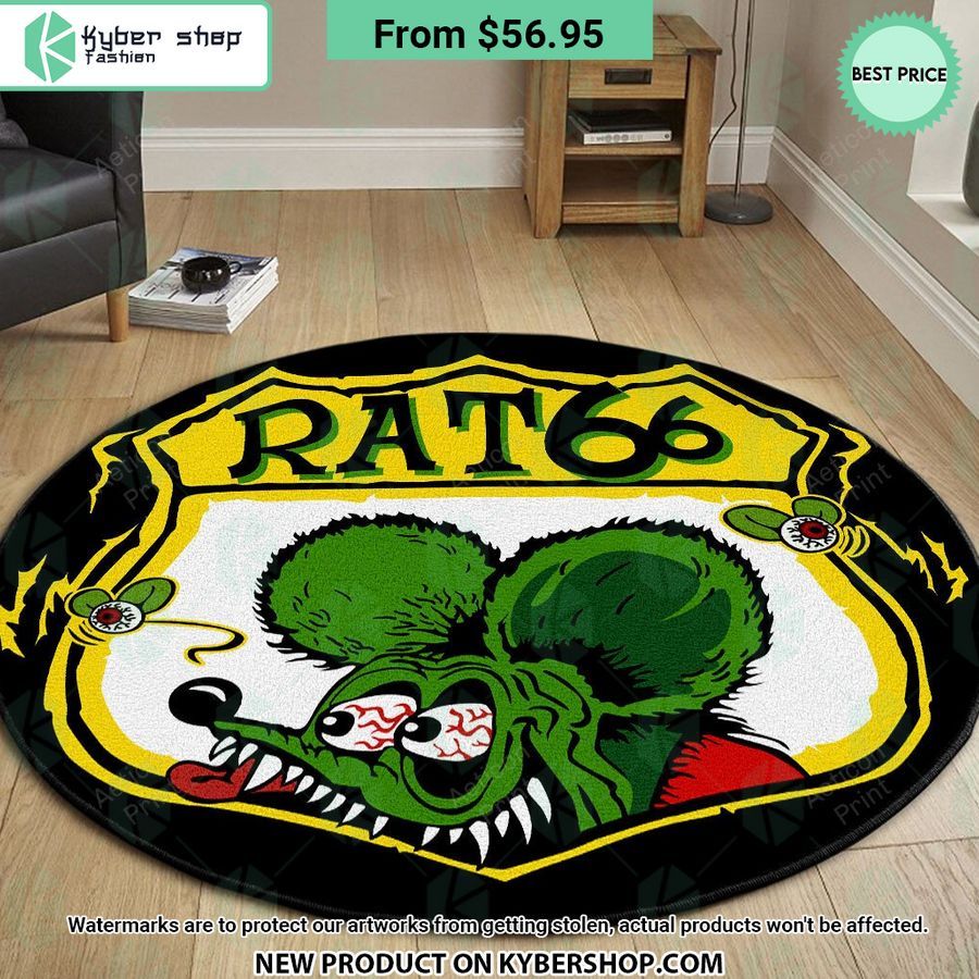 Rat 66 Hot Rod Round Rug