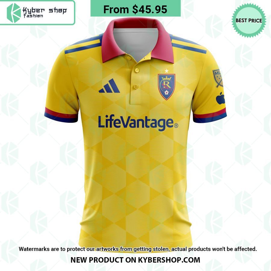 Real Salt Lake 2023 Away The Beehive State MLS CUSTOM Polo Shirt