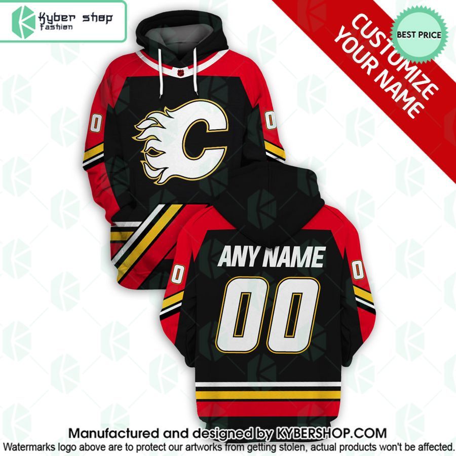 Reverse Retro Jerseys Calgary Flames CUSTOM Hoodie