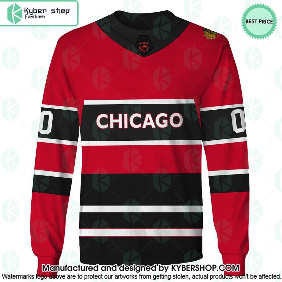 Reverse Retro Jerseys Chicago Blackhawks CUSTOM Hoodie