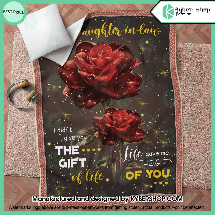 Rose To My Dear Daughter-In-Law The Gift Of Life Blanket
