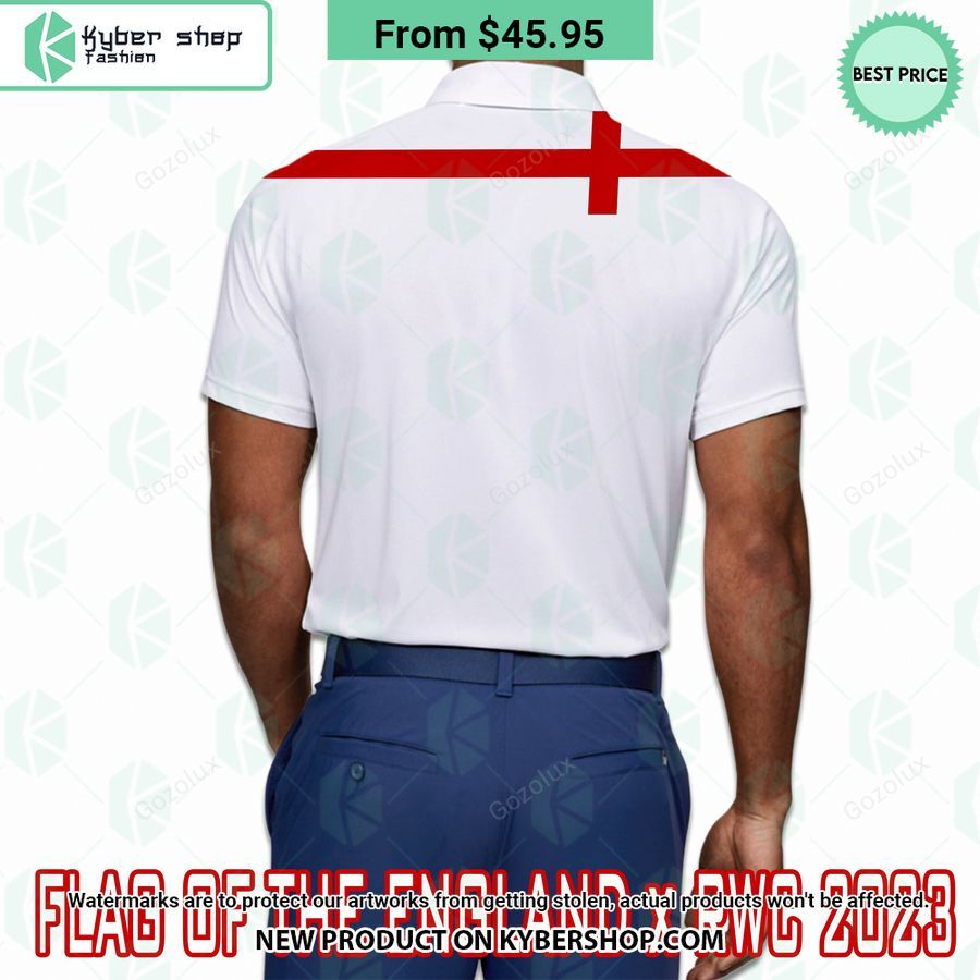 Rugby World Cup 2023 England Flag Polo Shirt