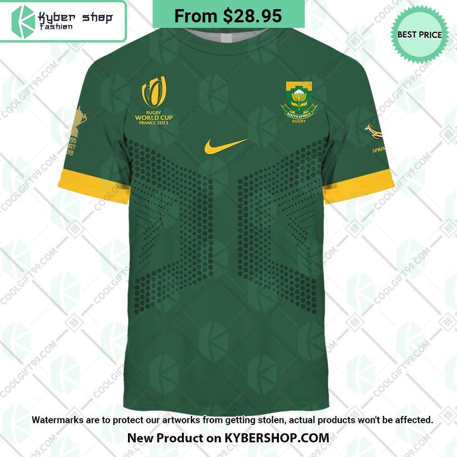 Rugby World Cup 2023 Springboks South Africa Rugby Home Jersey CUSTOM Hoodie