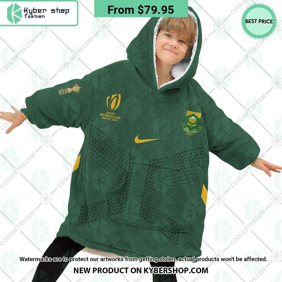 Rugby World Cup 2023 Springboks South Africa Rugby Jersey CUSTOM Hoodie Blanket