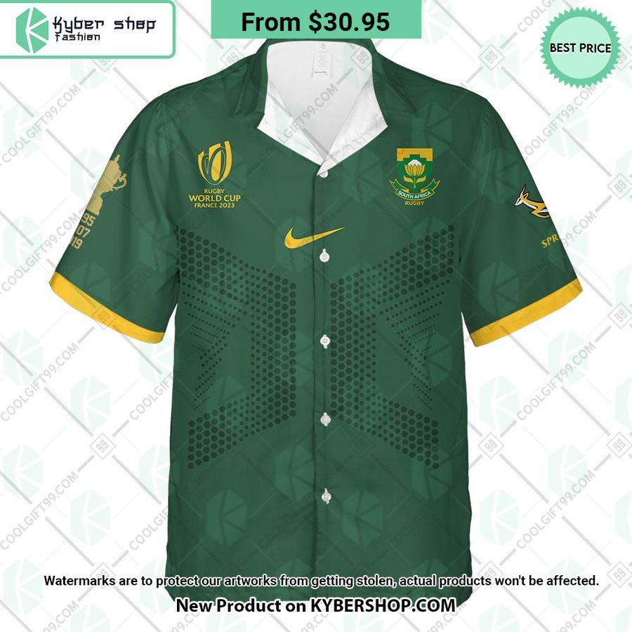 Rugby World Cup 2023 Springboks South Africa Rugby Jersey Style CUSTOM Hawaiian Shirt