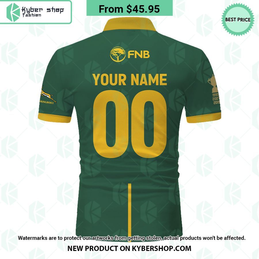 Rugby World Cup 2023 Springboks South Africa Rugby Jersey Style CUSTOM Polo Shirt