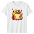 Cute Kawaii Happy Food Character Kawaii Food Food Birthday Gift Unisex , , , Long Sleeve Tee