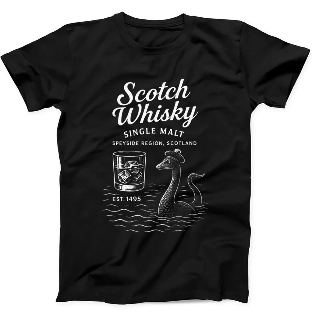 Scotch Whisky Liquor Scotland Anchorman Scottish Flag Loch Ness Tee T Shirt 438
