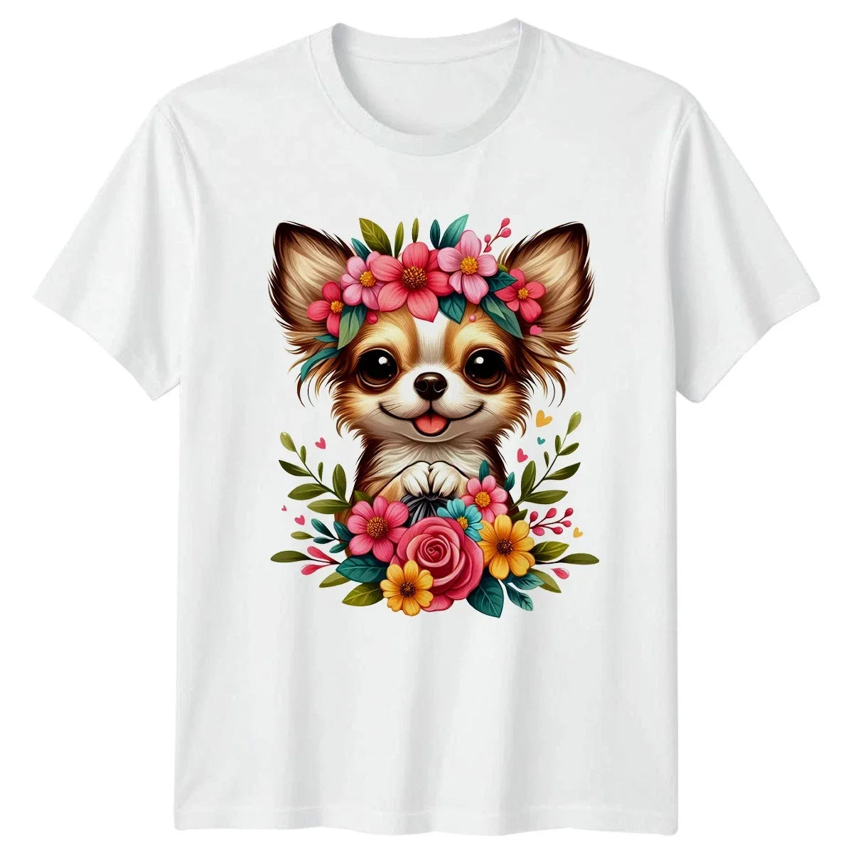 Cute Floral Chihuahua Puppy Dog Womens Chihuahua Dog Birthday Gift Unisex , , , Long Sleeve Tee
