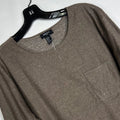 Forever 21 Brown Long Sleeve Pocket Tee Men XL Marled Crewneck Casual Minimalist Unisex , , , Long Sleeve Tee