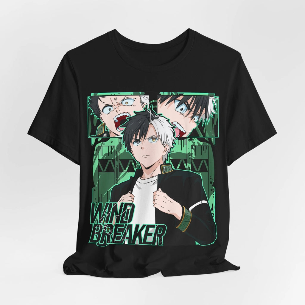 Windbreaker Anime Character Tee | Manga Boy Graphic Shirt