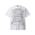 Men's Composition Letter Graphic Handwritten Streetwear Y2K Black White Unisex , , , Long Sleeve Tee