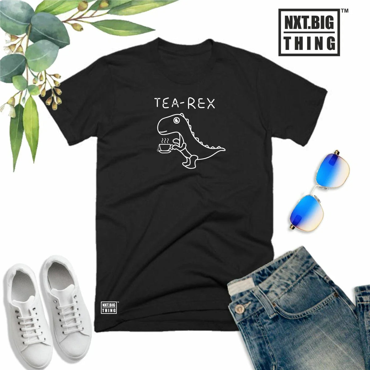 Tea Rex T Shirt Cute Dinosaur Jurassic Morning Coffee Brew Fun Xmas Gift Men Top Unisex , , , Long Sleeve Tee