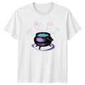 Pastel Goth Cauldron Ghosts Halloween T-Shirt Kawaii Goth Halloween Gift