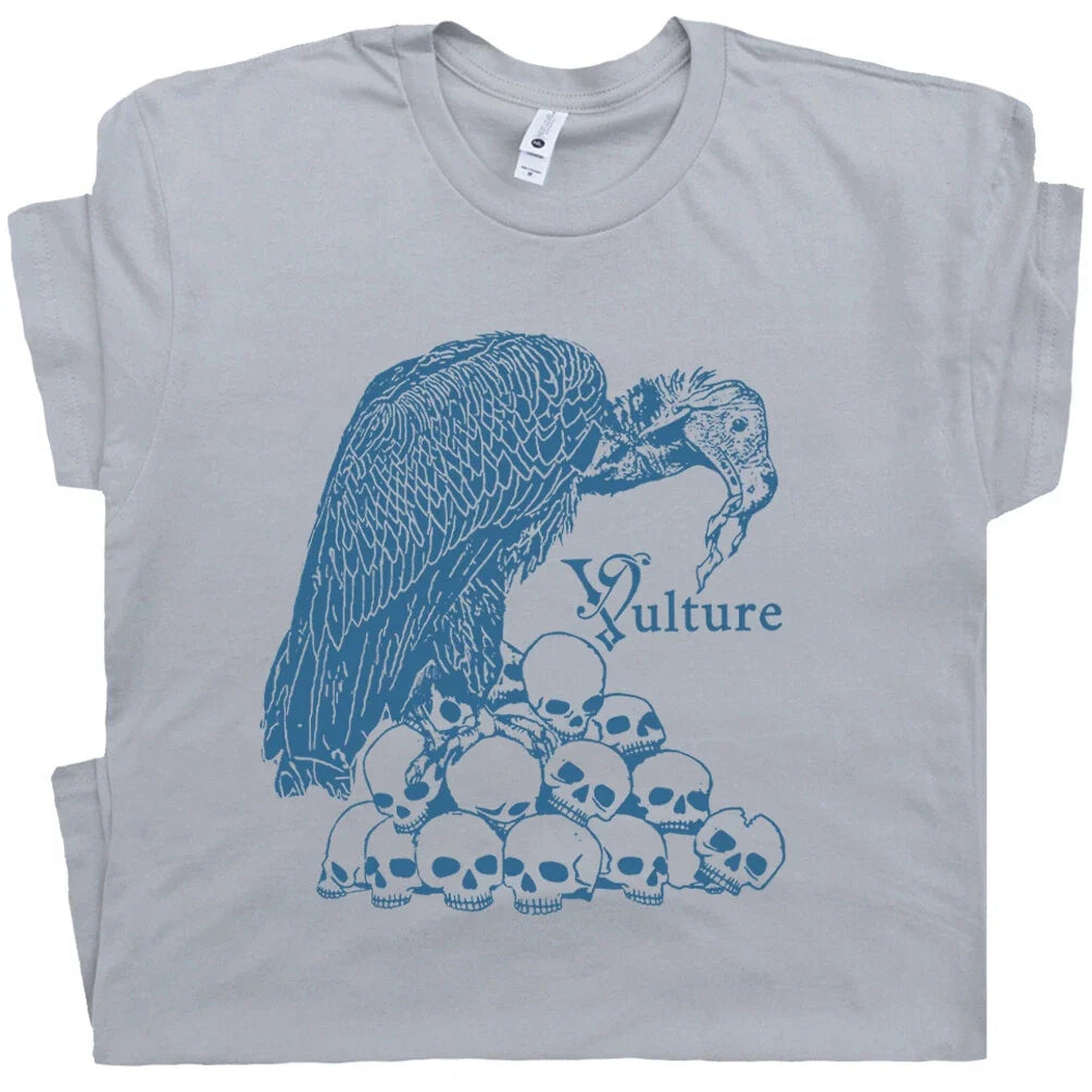 Vulture Shirt Cool Bird Graphic T Shirt Weird Vintage Raven Graphic Skull Tee Unisex , , , Long Sleeve Tee