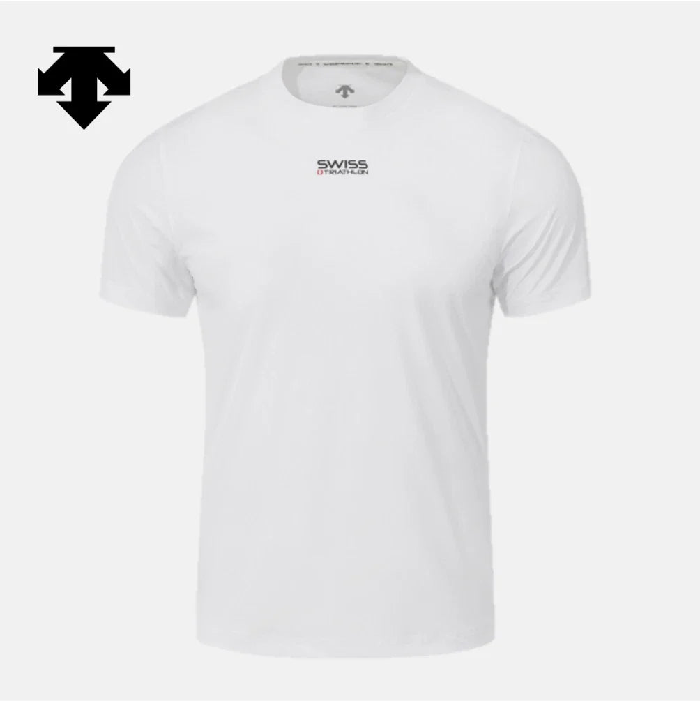 DESCENTE Swiss Triathlon Cooling Short-Sleeve WHITE ASIAN FIT Unisex , , , Long Sleeve Tee